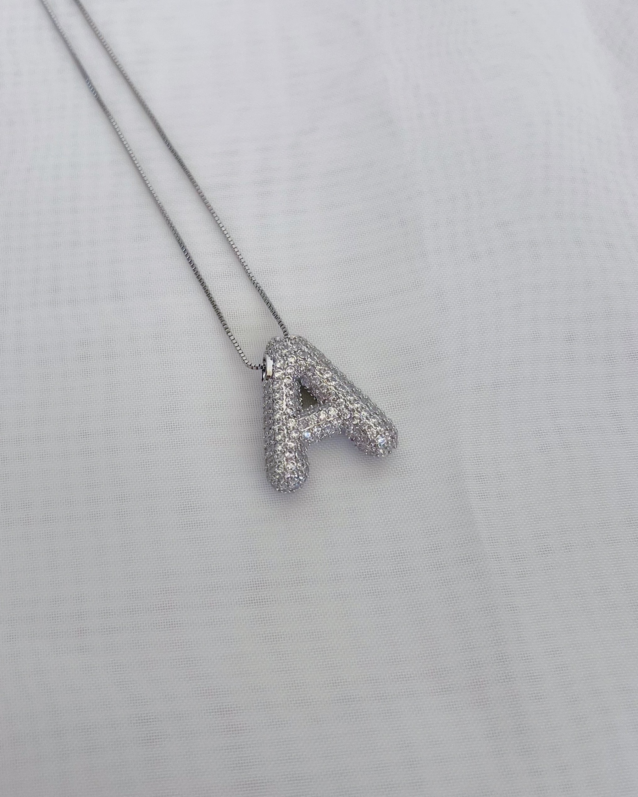 Shinny Balloon Letter Necklace