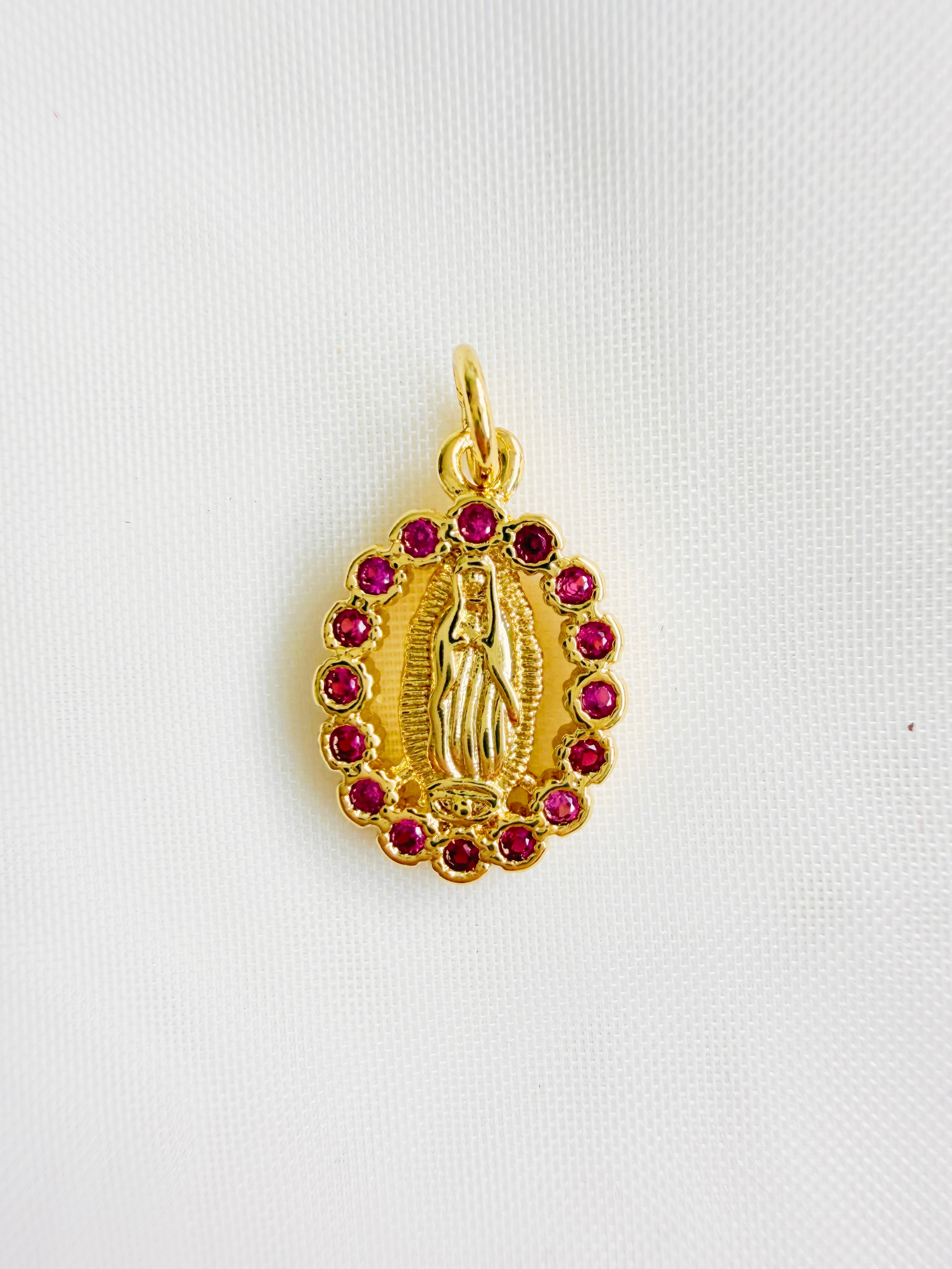 Charm Virgen Zirconia Fuscia