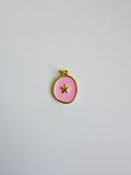 Charm Medallón Estrella Rosado