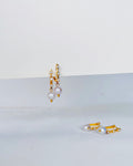 Sparkly Pearl Hoops